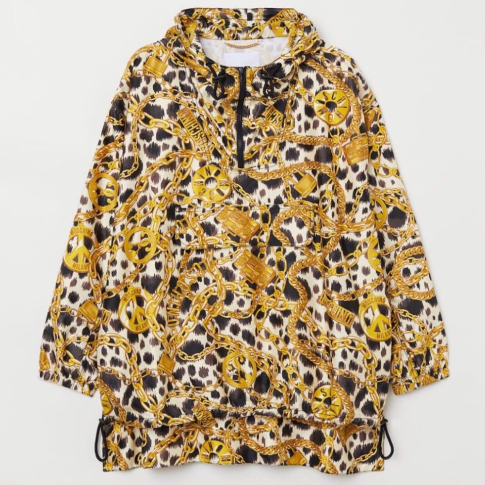 Moschino x H&M Gold Chain Animal Printed Anorak